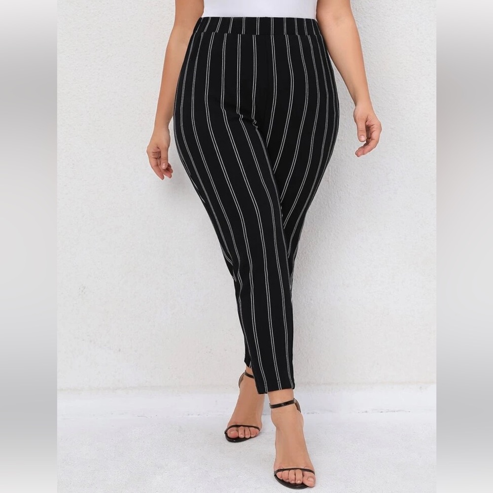 SHEIN Pull On Stretchy Stripe Pants
